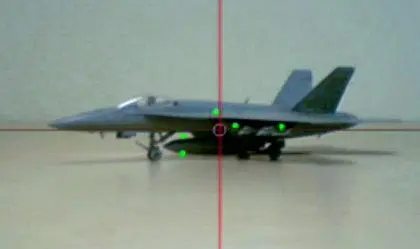 Autonomous tracking of an F18 model
